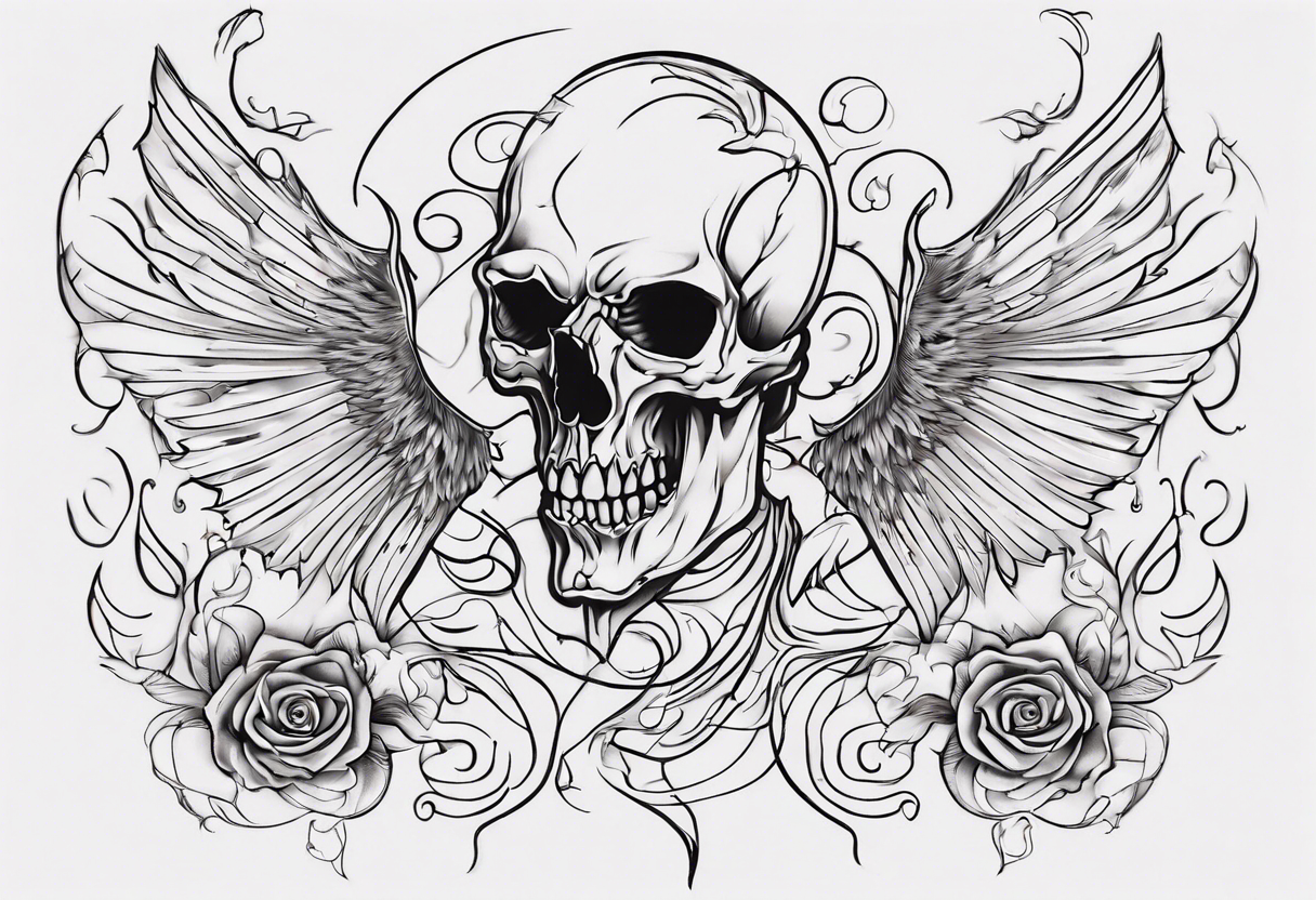 I want chest tattoo for men . Continuous Line Tattoo style . No scull or devil on tatoo some modern style tattoo idea