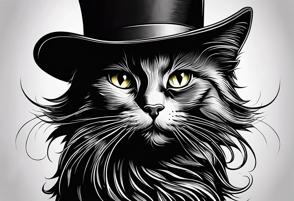 Black cat I’m a hat tattoo idea