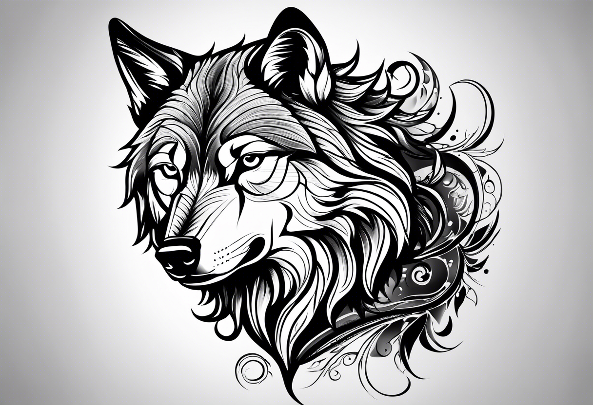 wolf tattoo idea