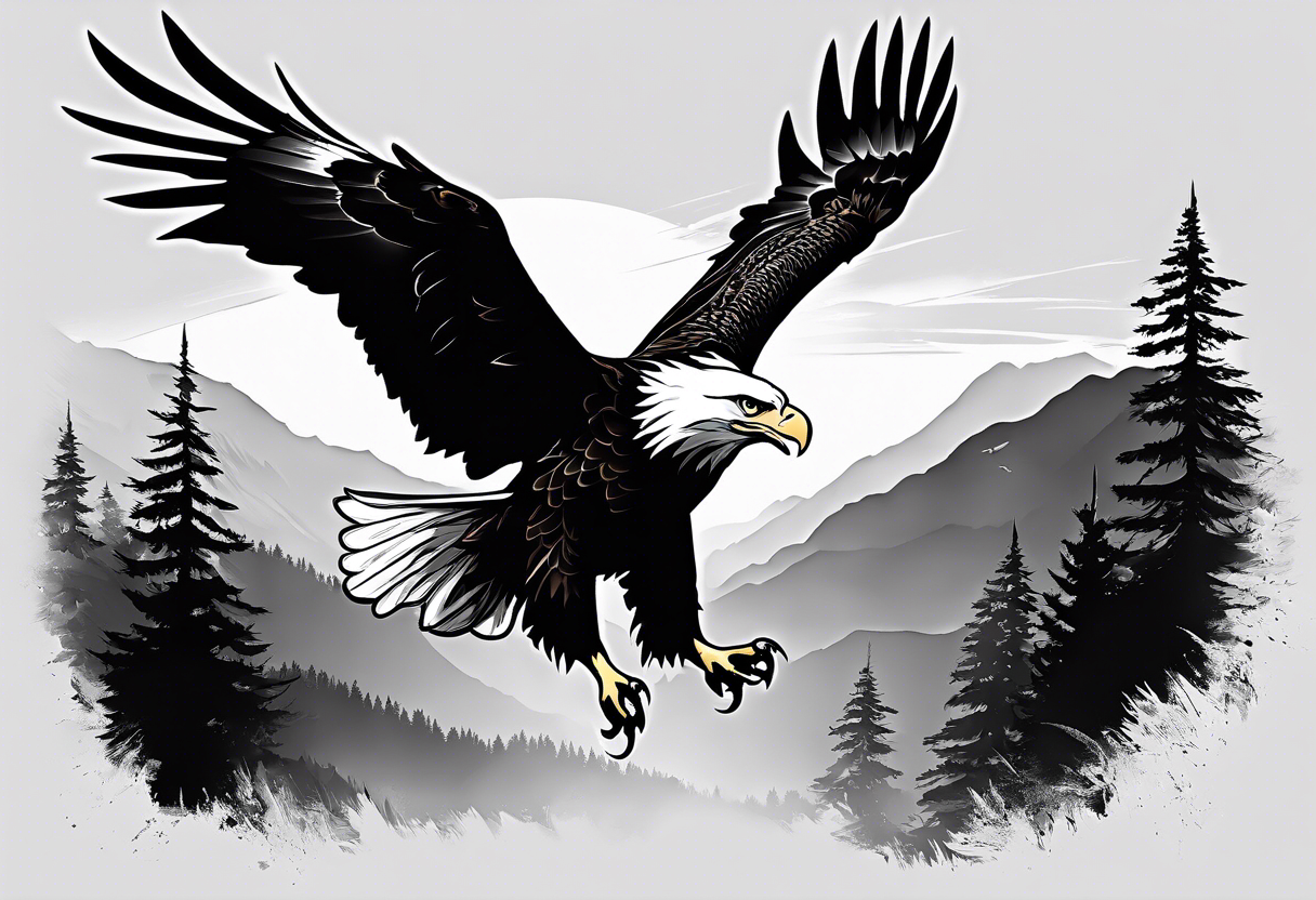 several eagles in flight silhouette without other imagery, only the eagles adding 40:31 somewhere tattoo idea