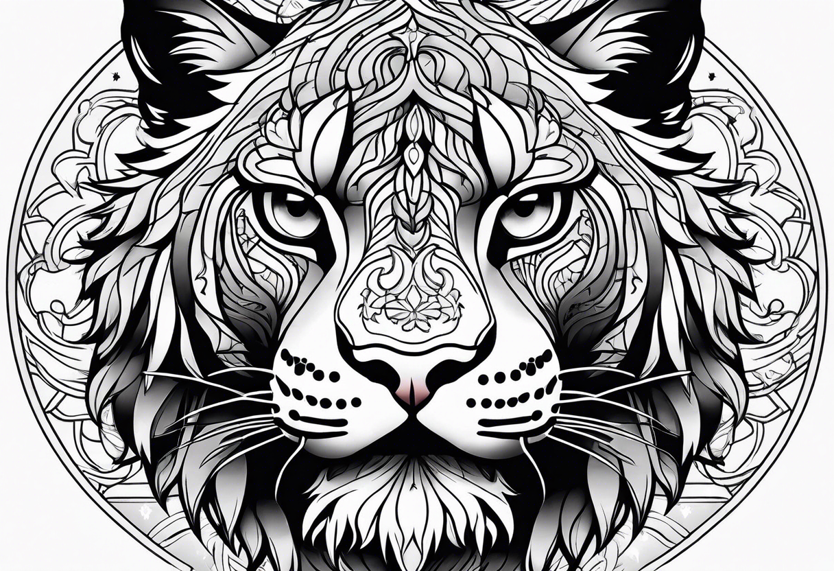 big cat tattoo idea