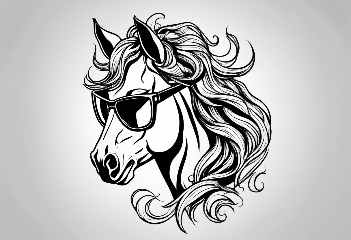 centaur with sunglasses tattoo idea