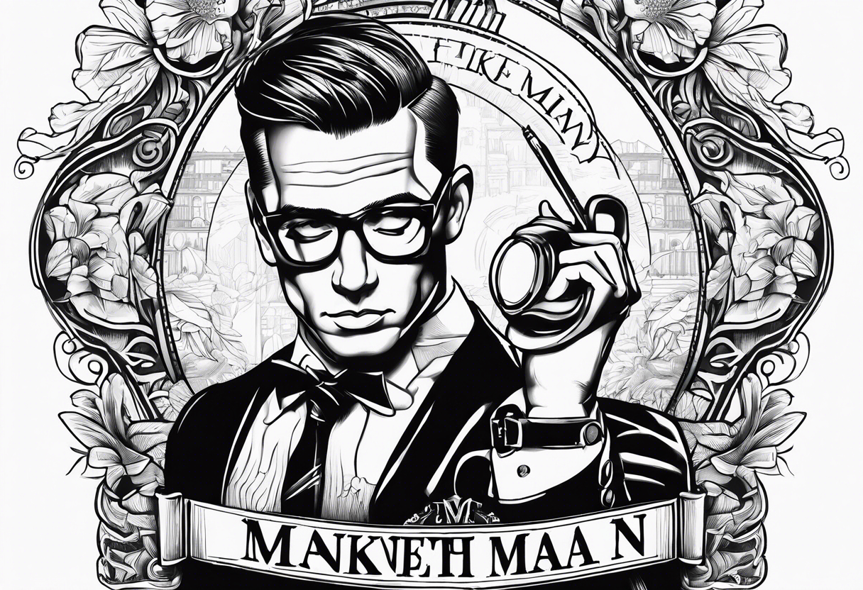Manners Maketh Man text tattoo idea