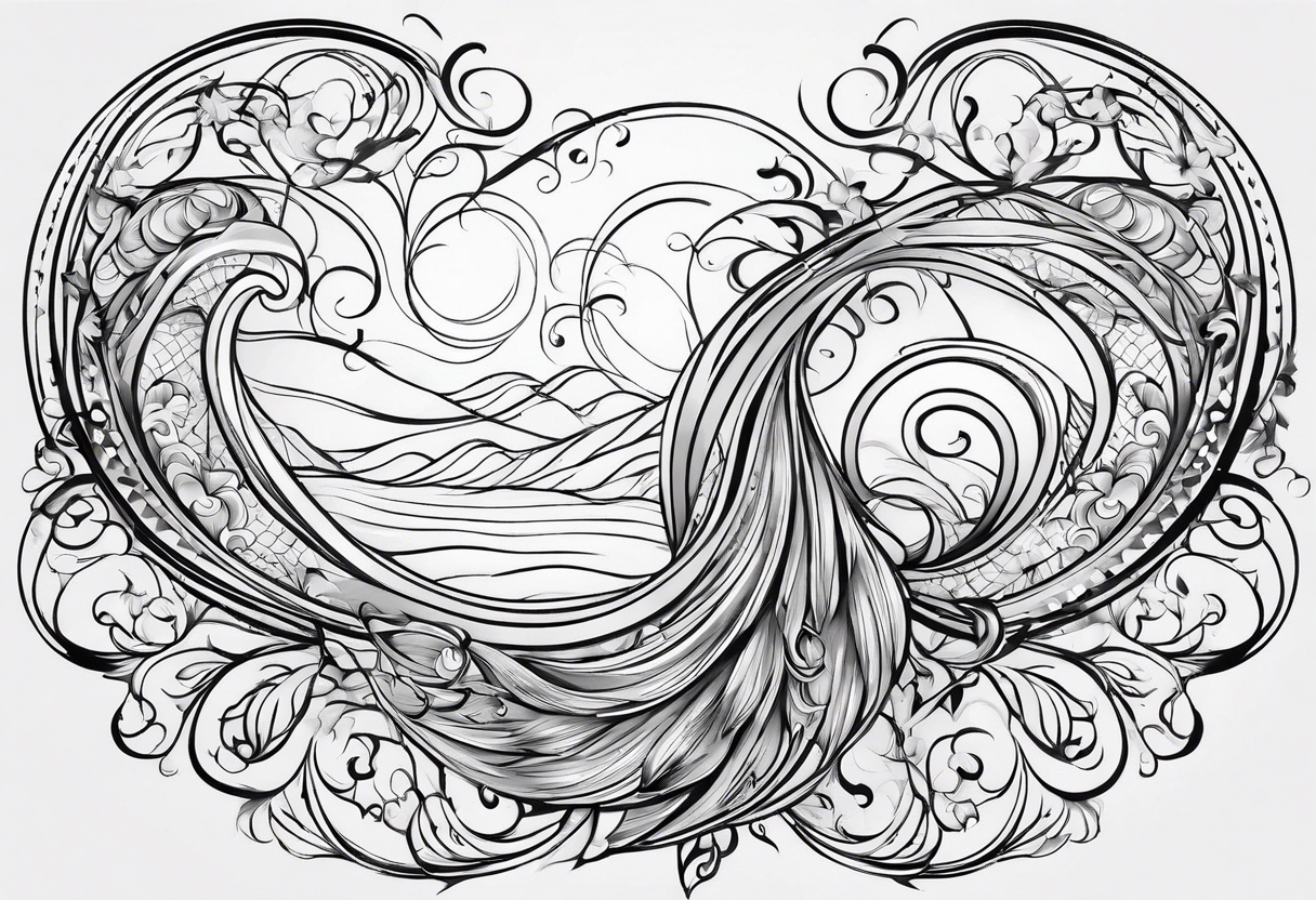 Decorative swirl as a stem tattoo idea