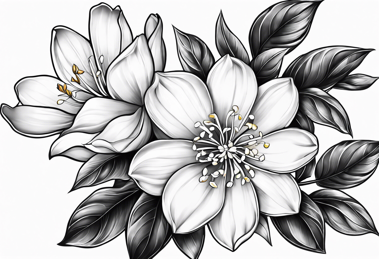 Jasmine flower mini for girls tattoo idea