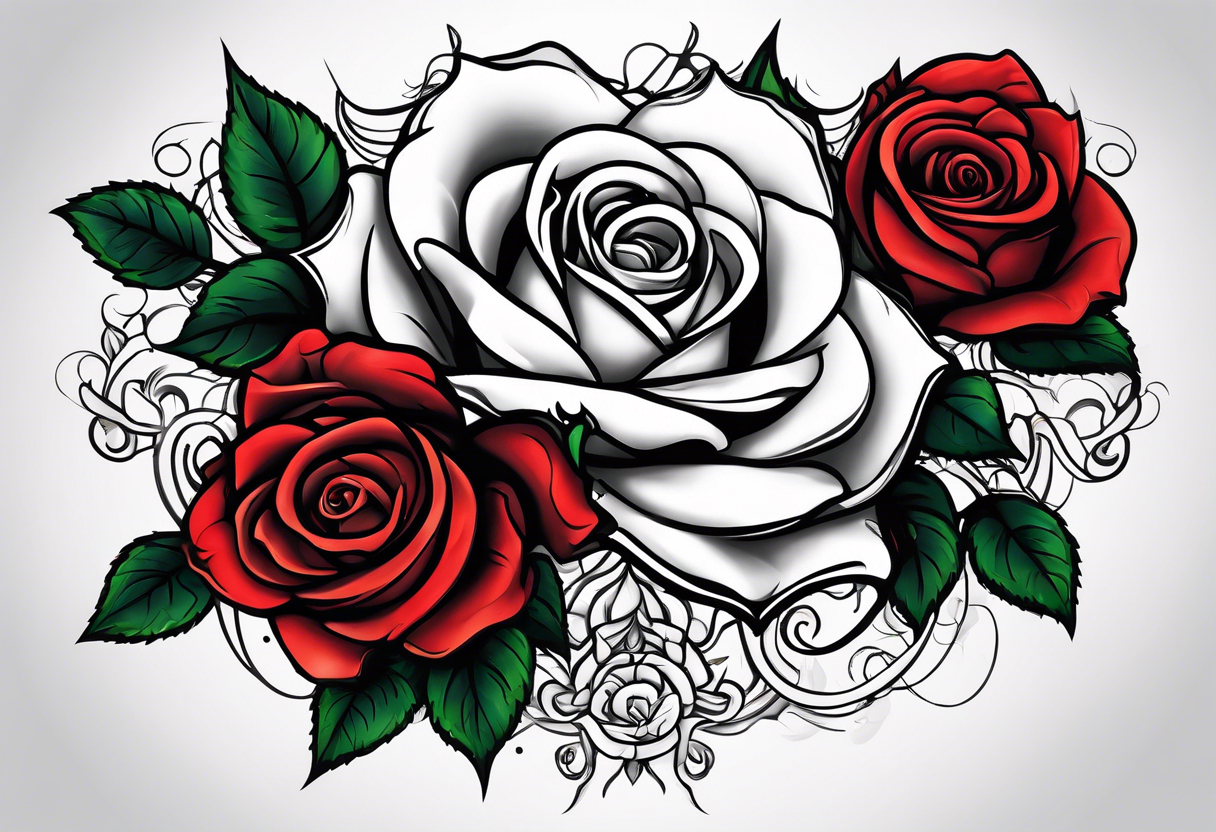 a beautiful rose tattoo idea