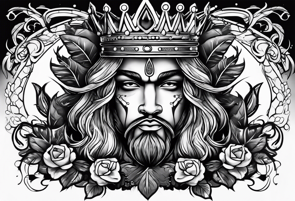 King Saez across the back tattoo idea