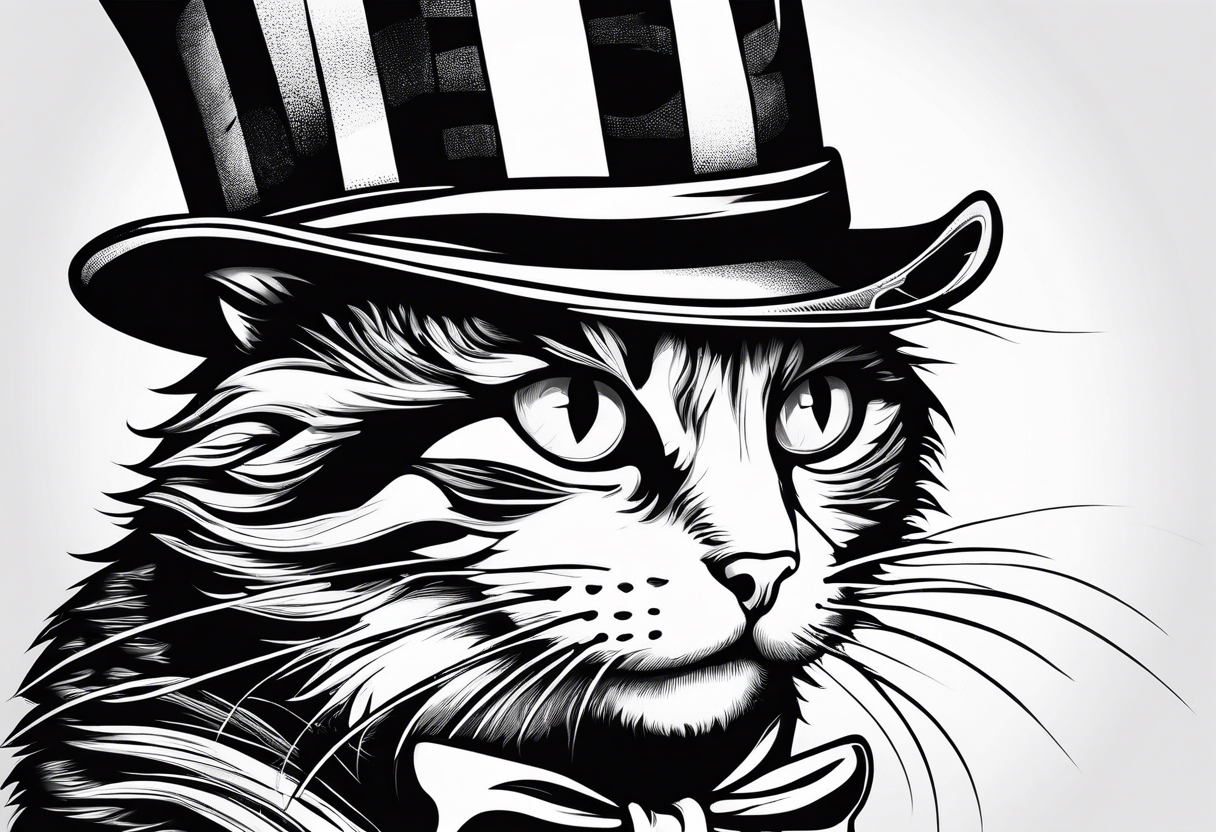 cat in the hat punk rock tattoo idea