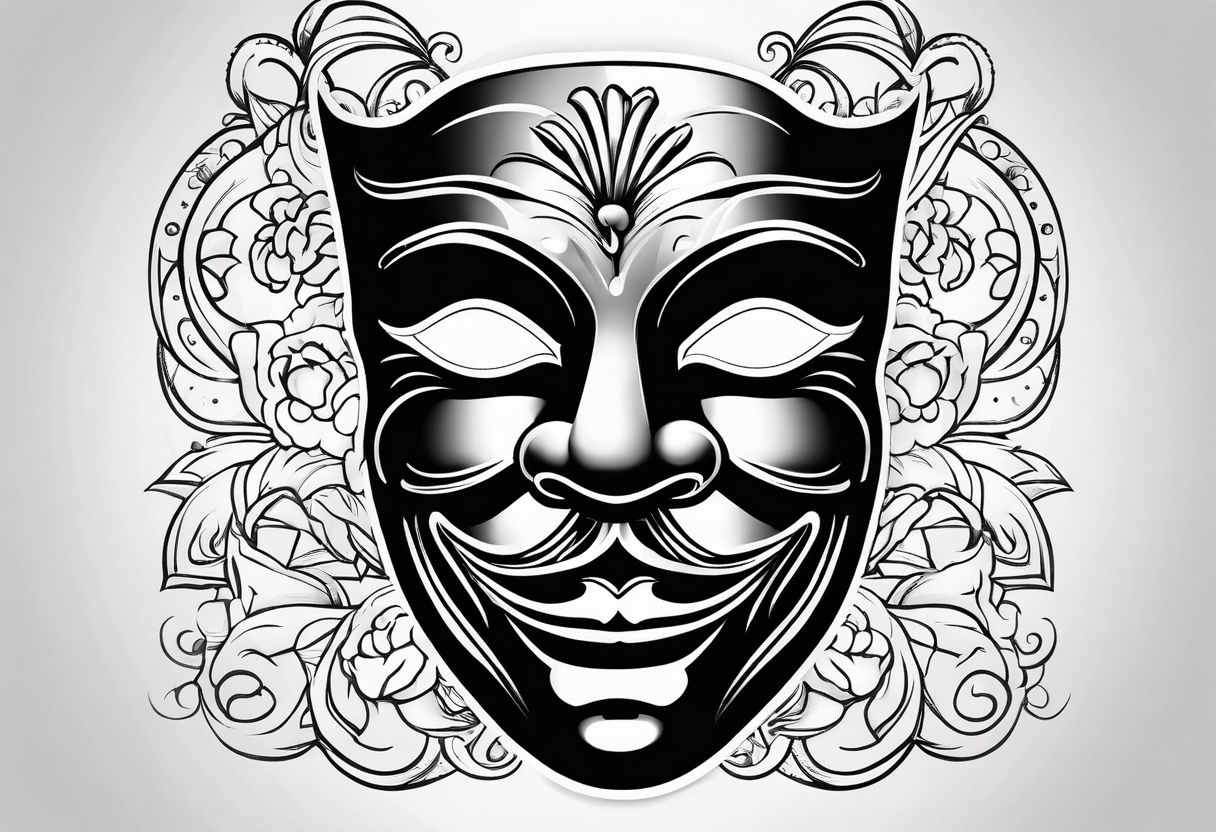 Comedy and Tragedy masks tattoo idea