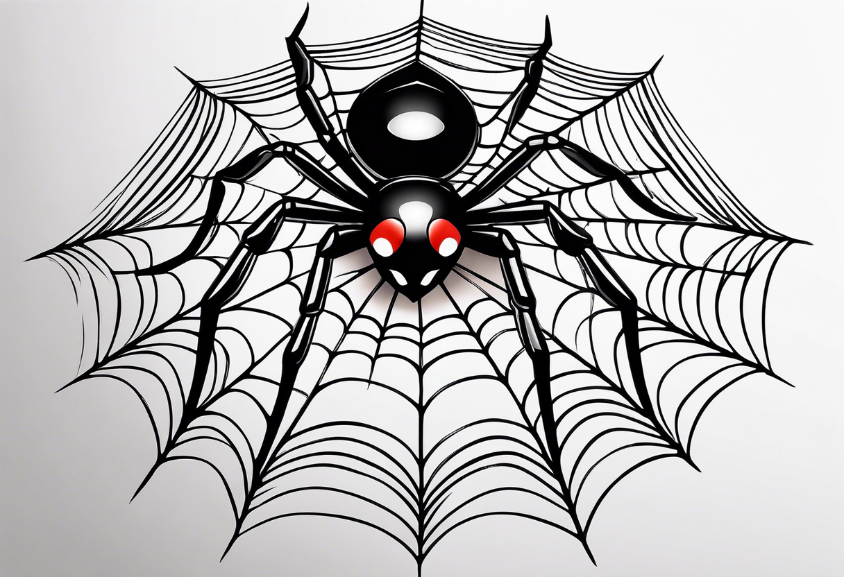 black widow spider tattoo designs