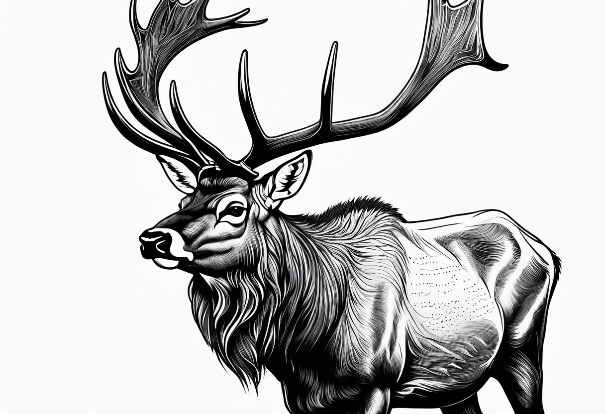 Elk Bugling tattoo idea