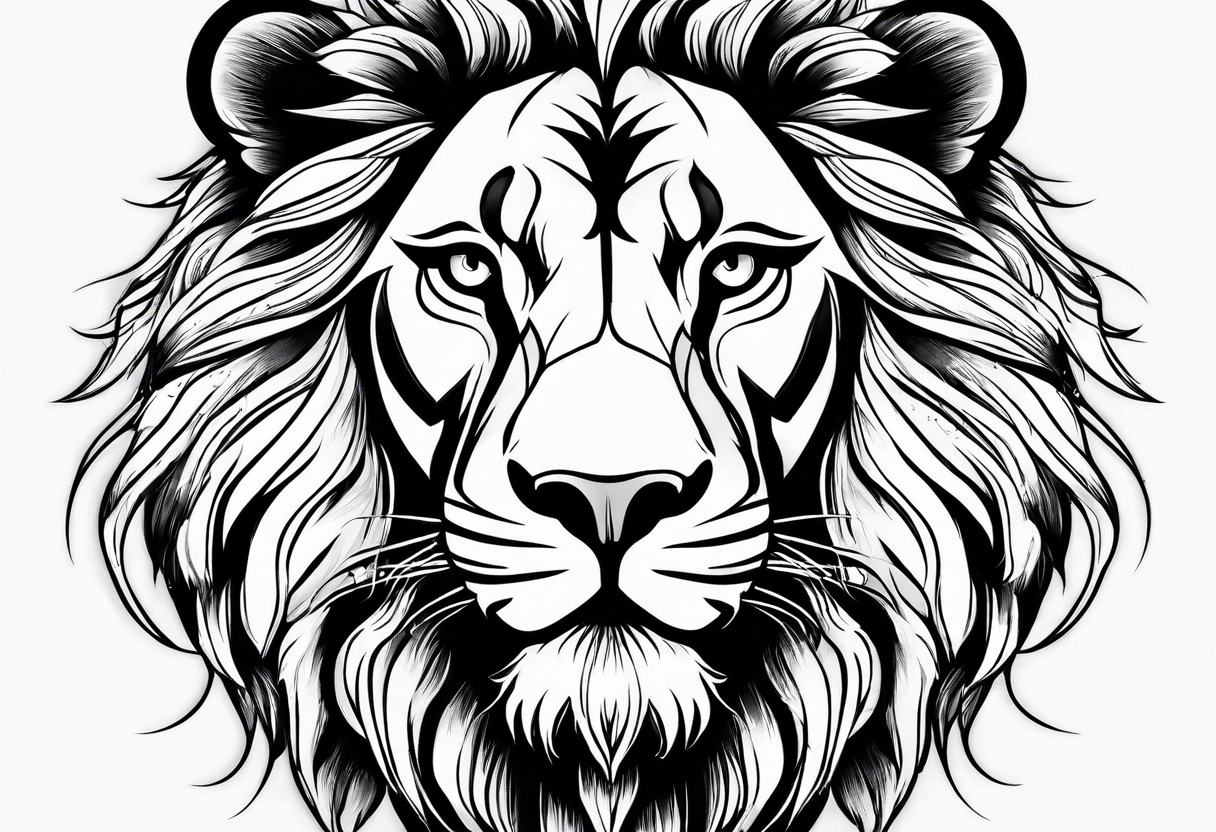 Lion delicate tattoo idea