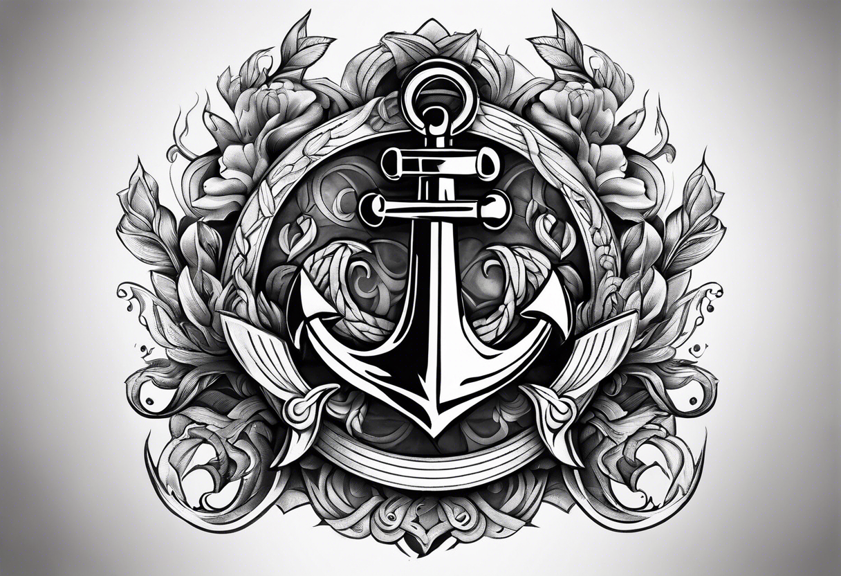 Sailor tattoo of 2 anchors crossed in the middle tattoo idea