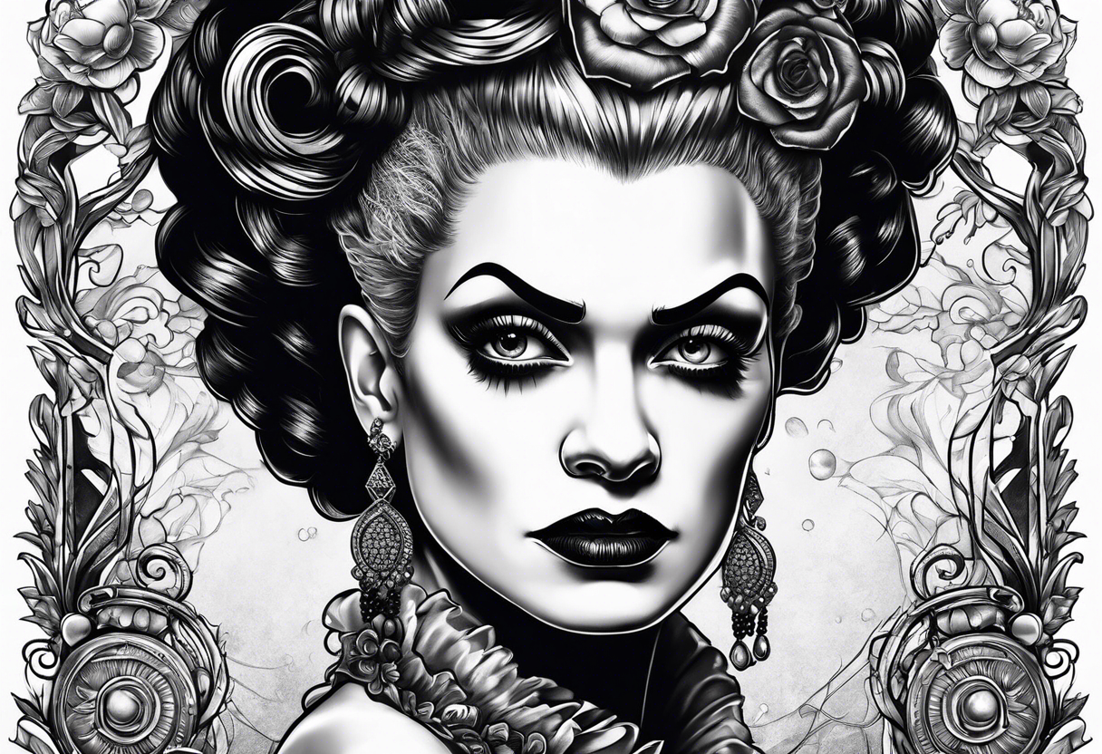 Bride of frankenstein tattoo idea