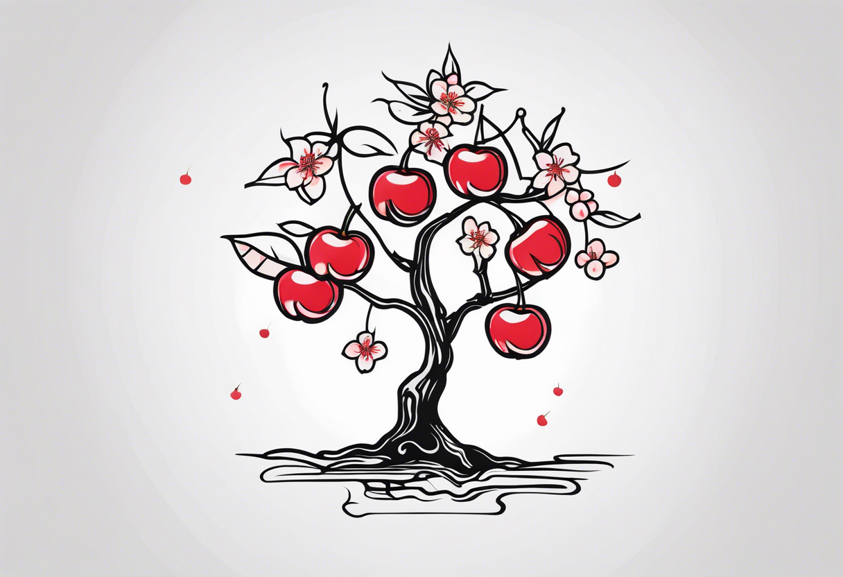 Cherry tree tattoo idea