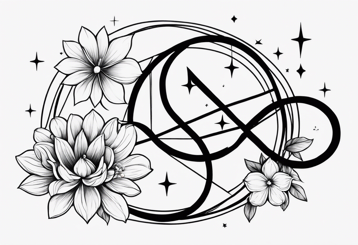 A múltiple constellation small, girly, discrete, minimmalist tattoo combining 3 constellations cáncer, virgo, and scorpio. Just the lines... no flowers tattoo idea