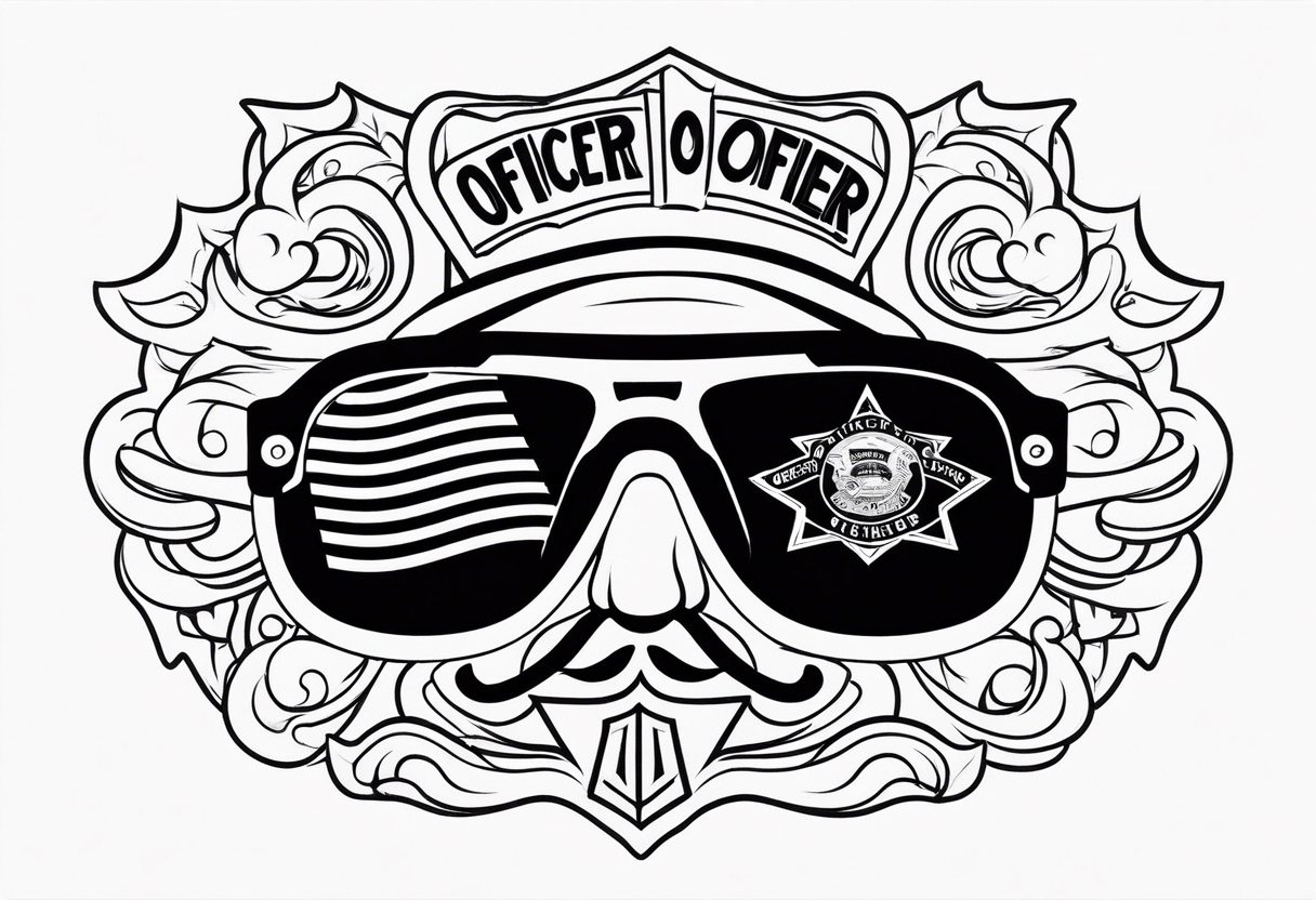 Officer Sunglasses tattoo idea