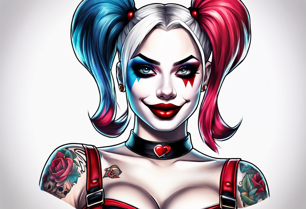 Pinup Harley Quinn tattoo idea