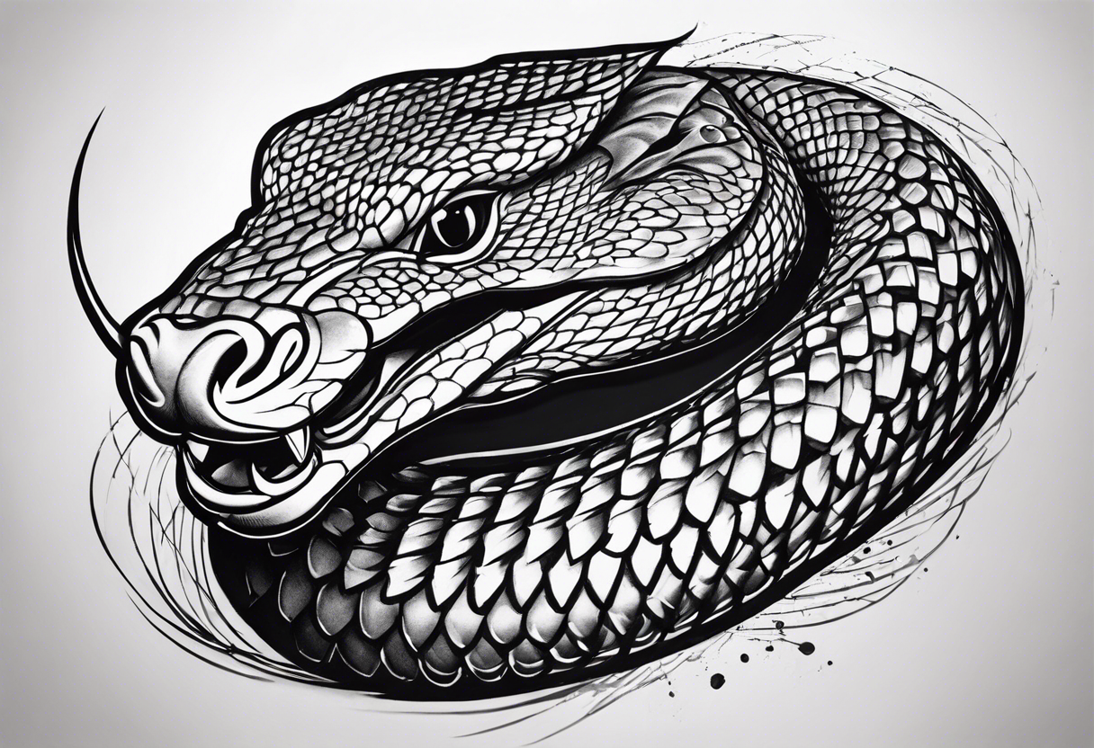 Viper coil tattoo idea