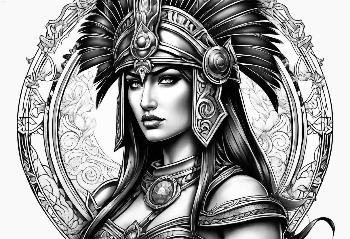 Athena warrior tattoo idea