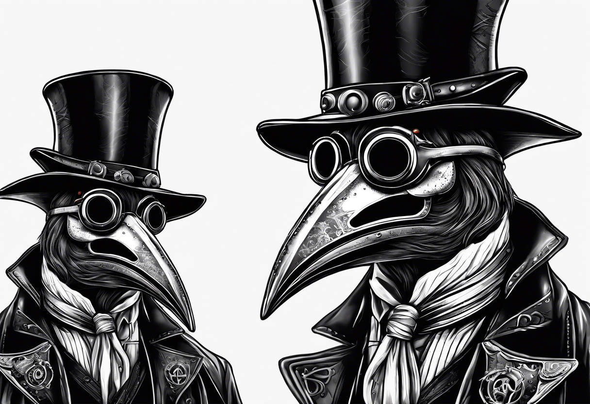 steampunk plague doctor 
smoke background
"I Survived" tattoo idea