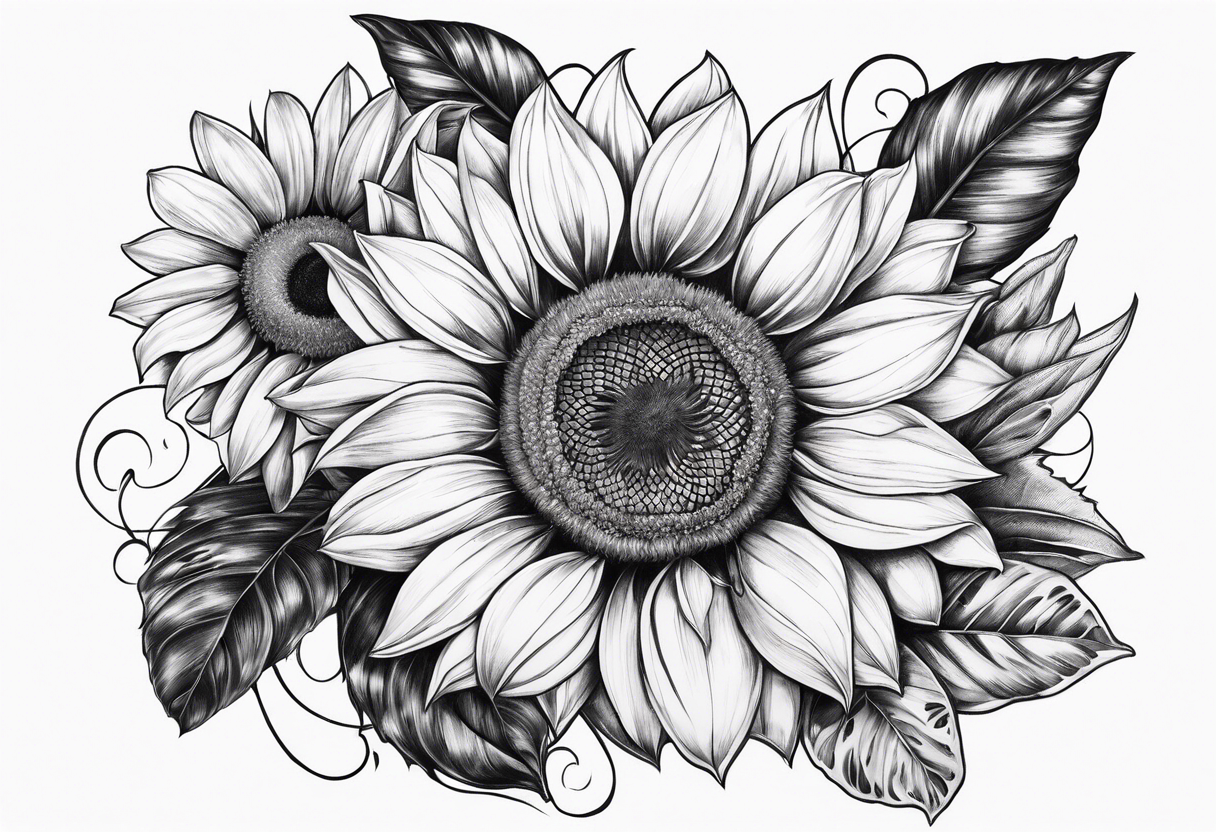 Tournesol,  Fleur roses , Caméra, wave, palmier tattoo idea