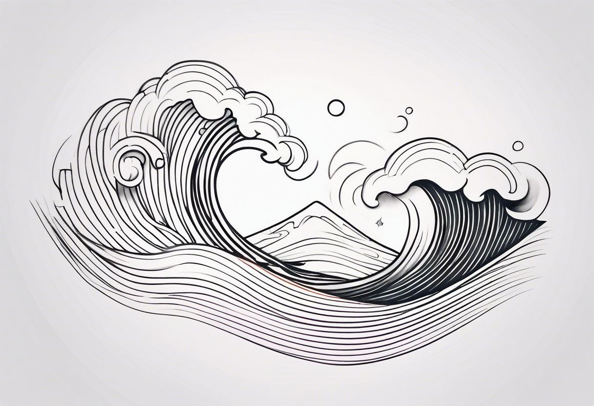 Wavy lines tattoo idea