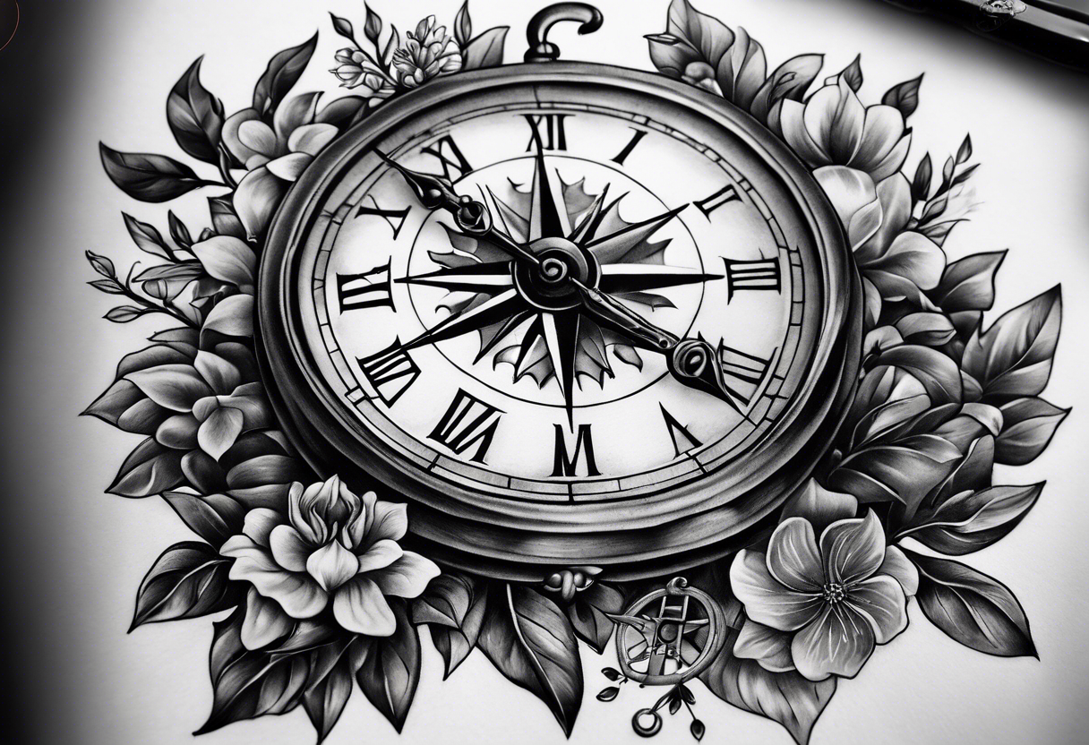 Time puzzle pieces tattoo idea | TattoosAI