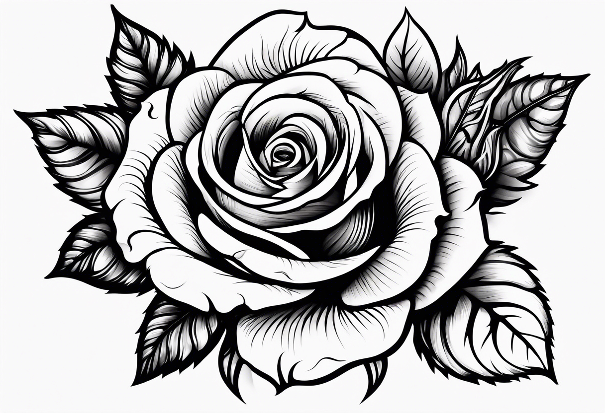 a beautiful rose tattoo idea