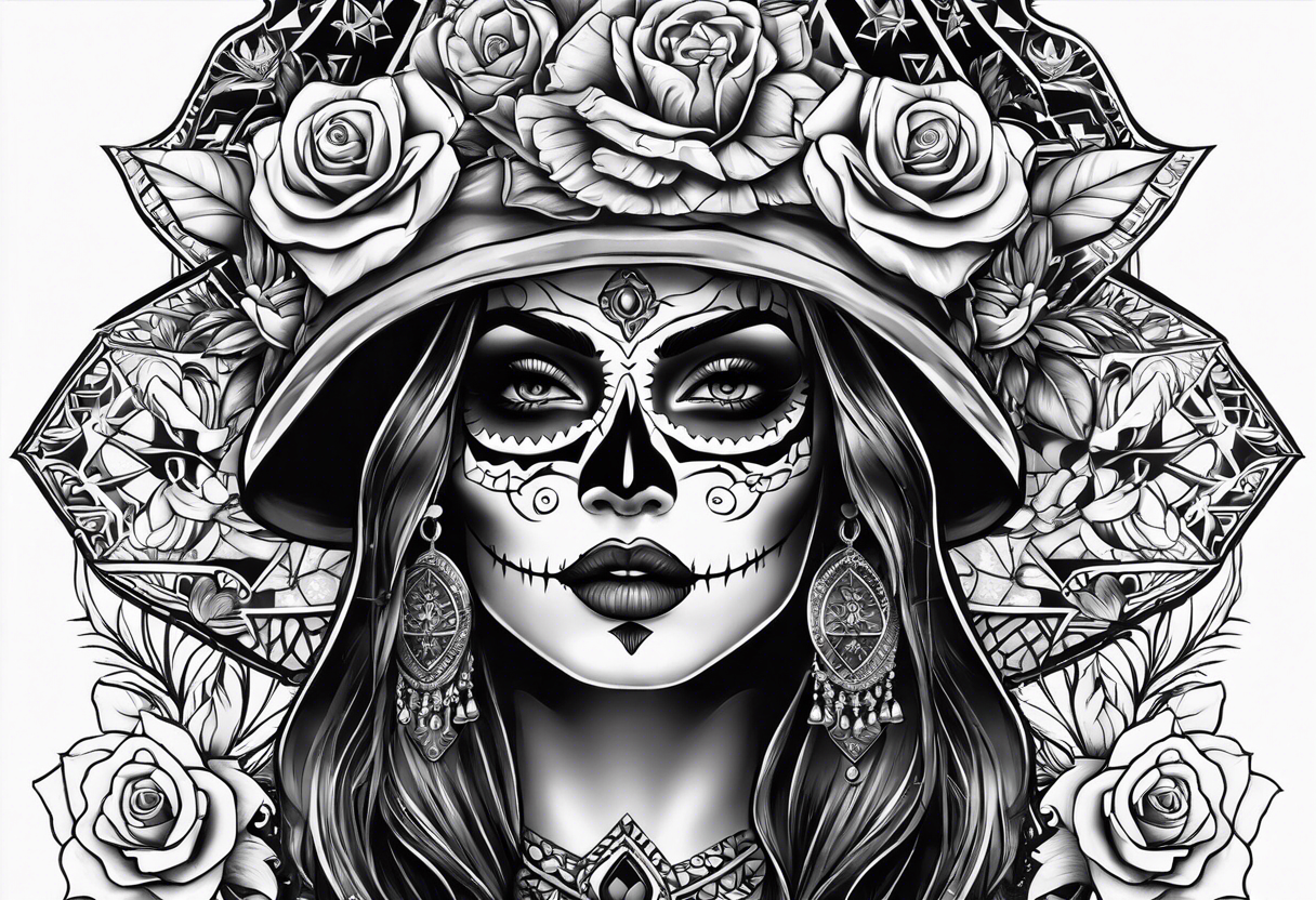 santa muerta tattoo idea