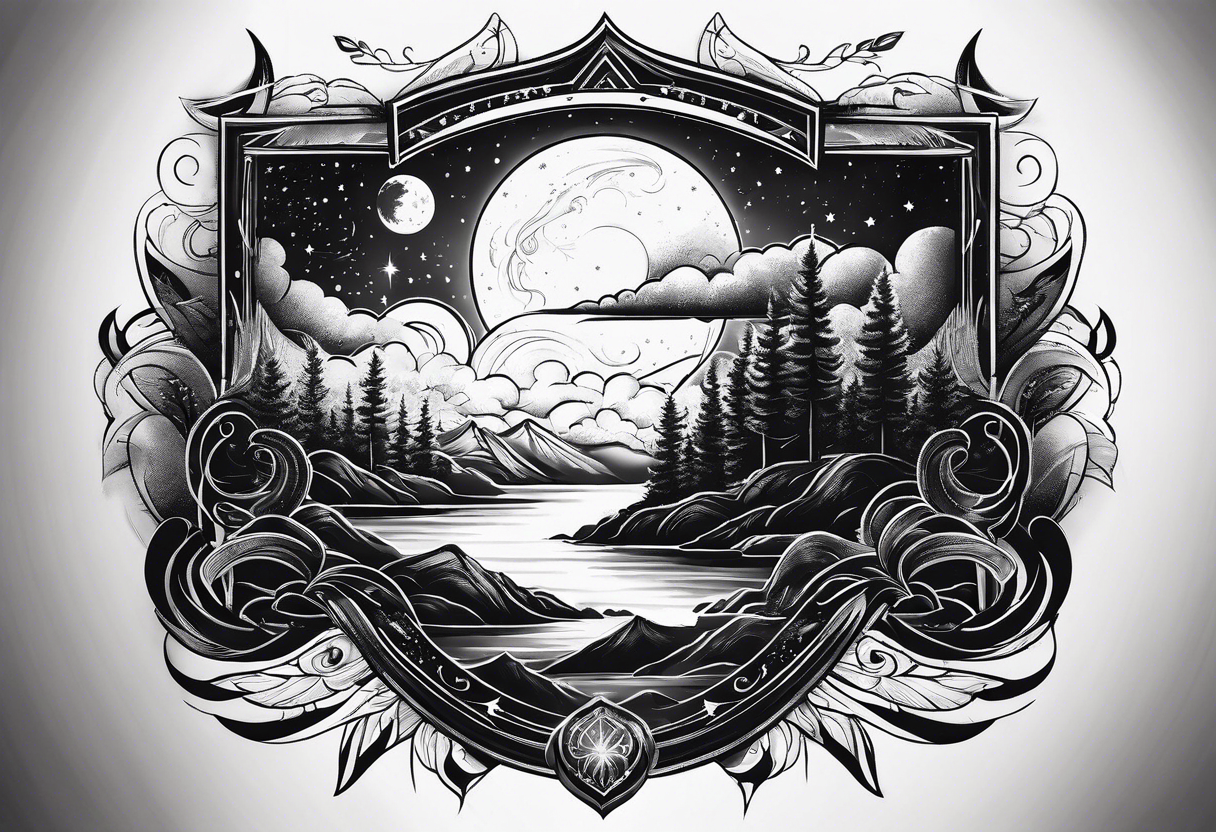 Night sky tattoo idea