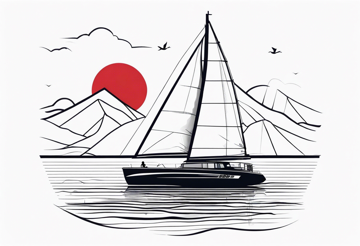 catamaran sailing Japan with  
 women 
women tattoo idea