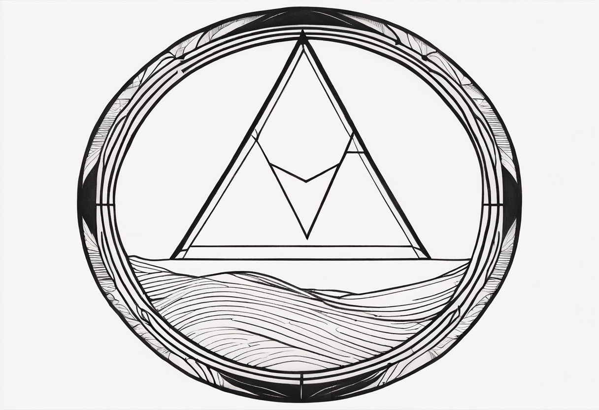 letter delta inside a circle, subtle, girly, simplistic tattoo idea