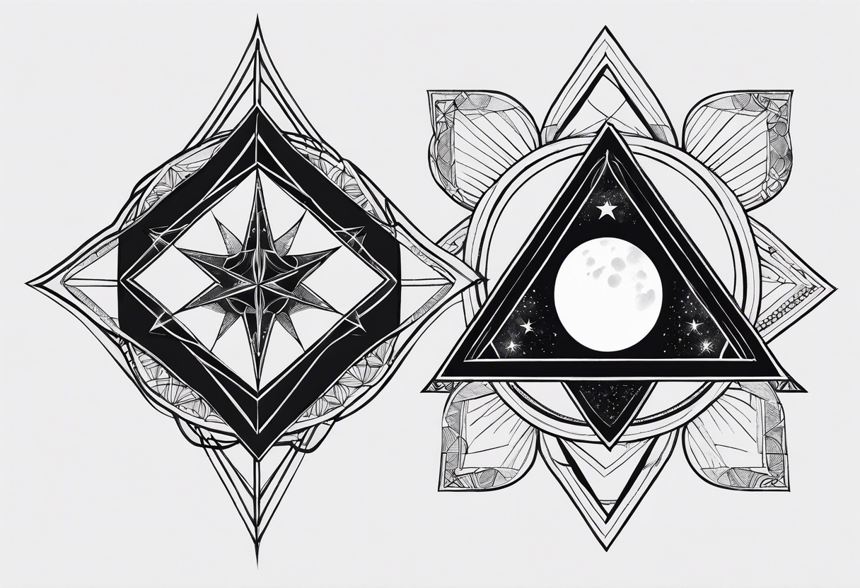 tatto nature geometric, jungle, sea waves, and mountain by hasibuan96 on  Dribbble