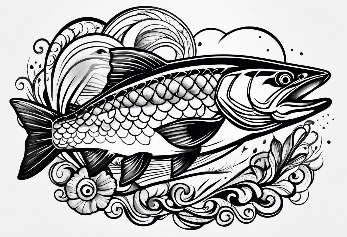 salmon tattoo idea