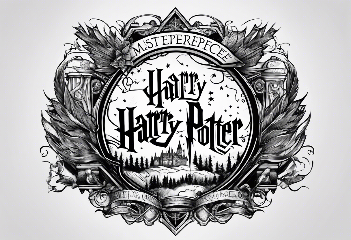 Harry Potter and NCJB letters tattoo idea