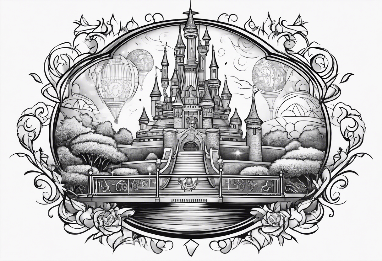 Epcot world showcase with fireworks tattoo idea