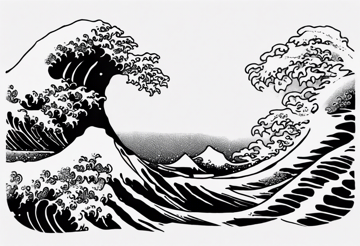 A single tattoo of The great wave off kanagawa tattoo idea