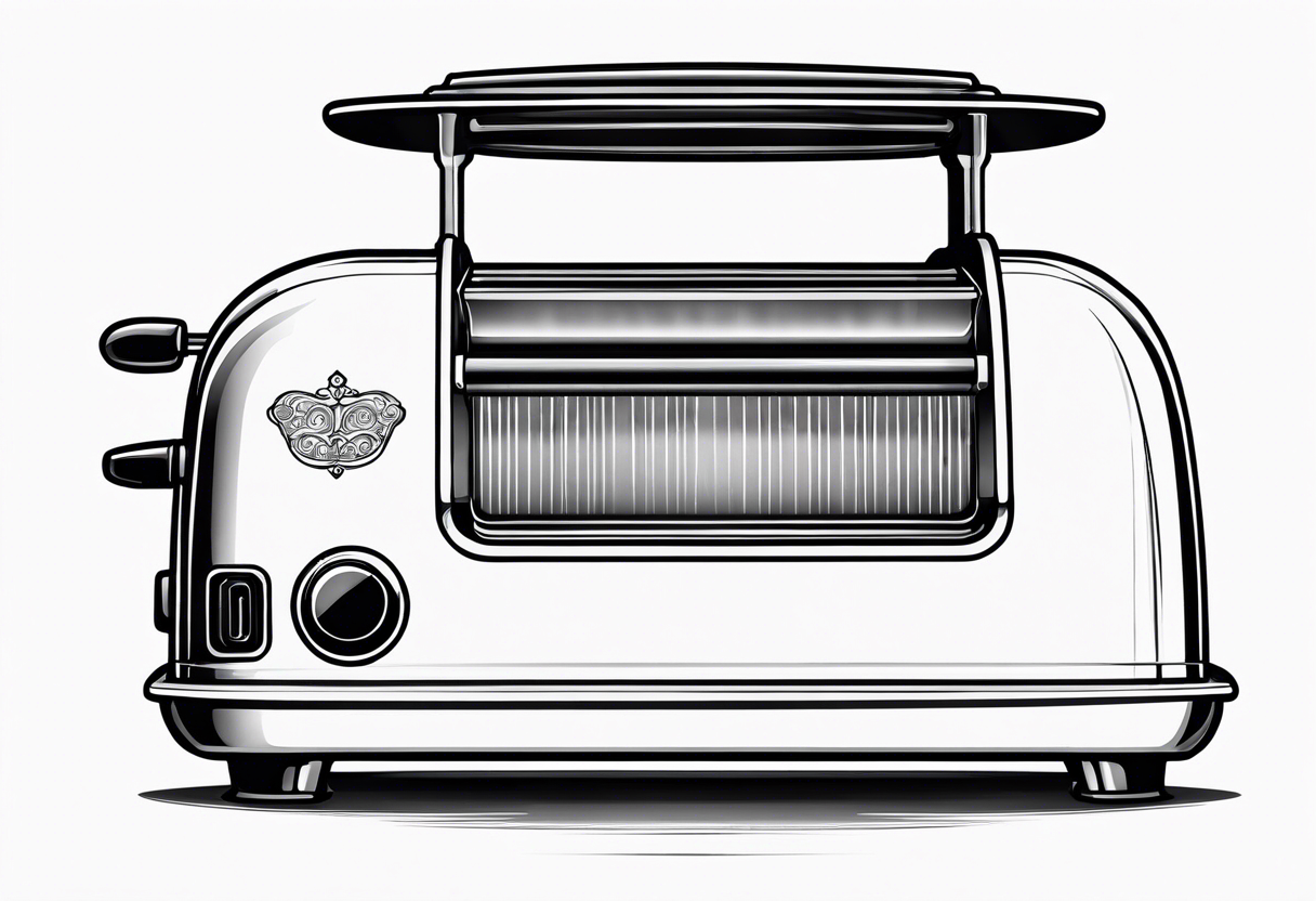 a toaster holding a smith and Weston tattoo idea