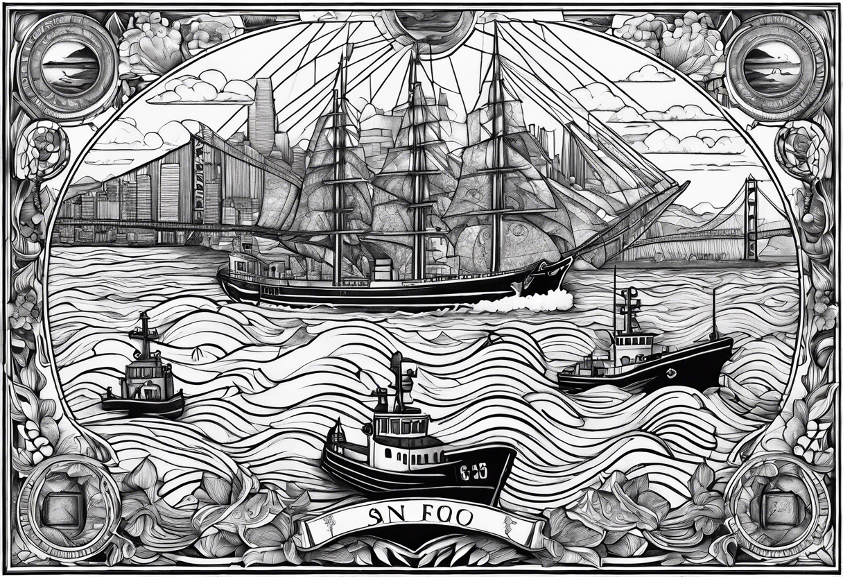 Coast Guard San Francisco map tattoo idea