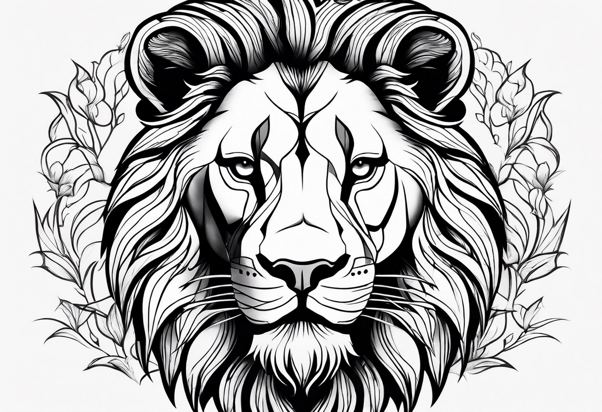 Lion delicate tattoo idea