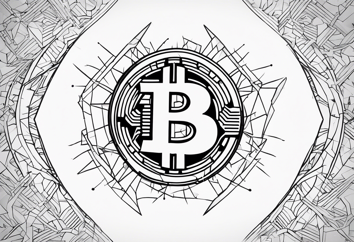 Broken Bitcoin tattoo idea