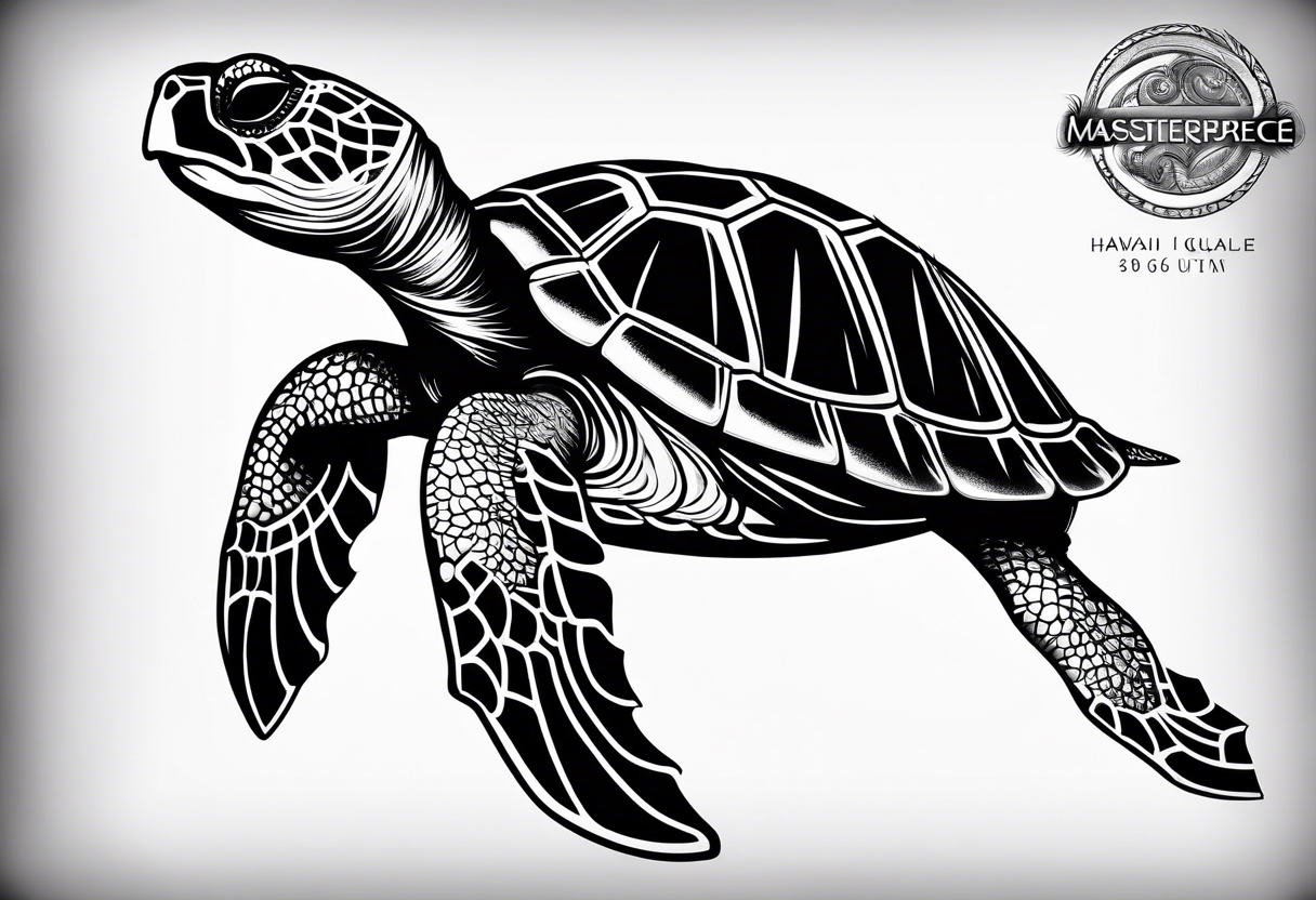 Hawaiian Turtle Tattoo Image