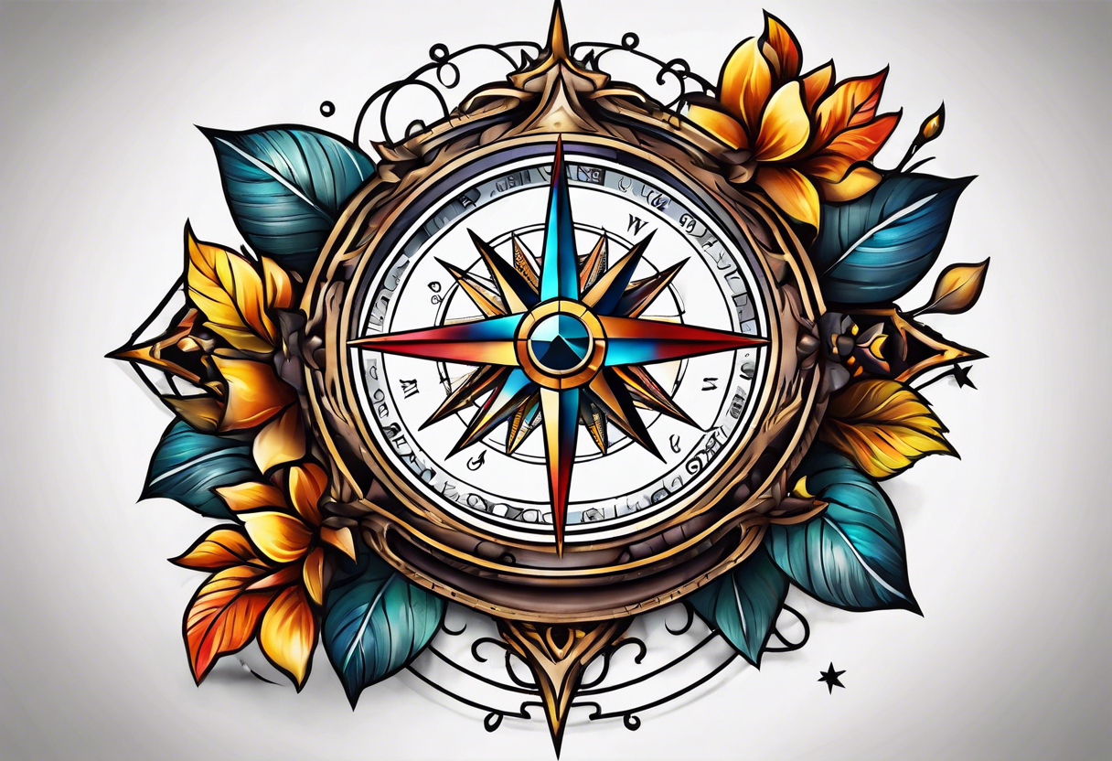 compass chest tattoo tattoo idea