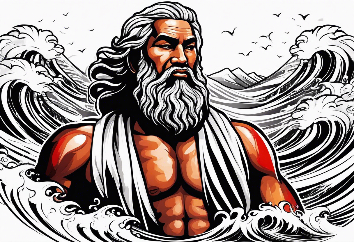 Moses parting the Red Sea tattoo idea