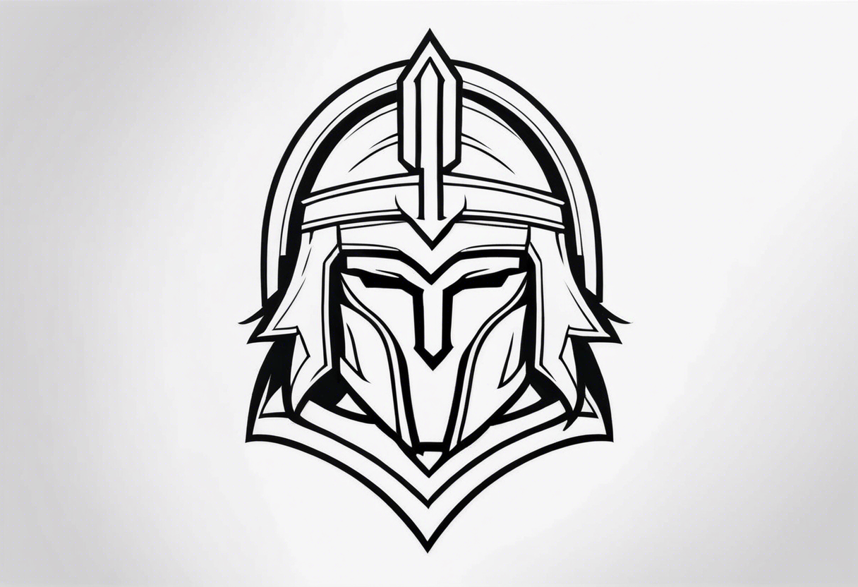 Ancient spartan in a trinity symbol tattoo tattoo idea