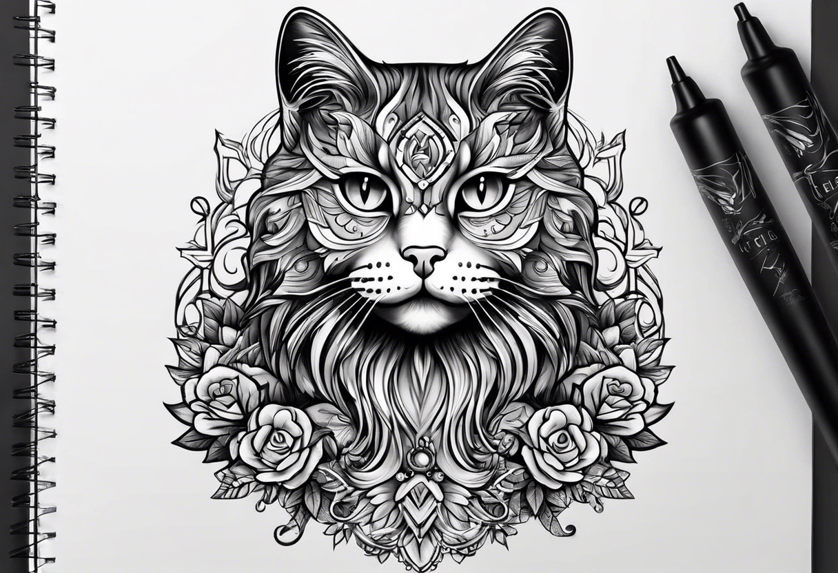 Cat big yes tattoo idea