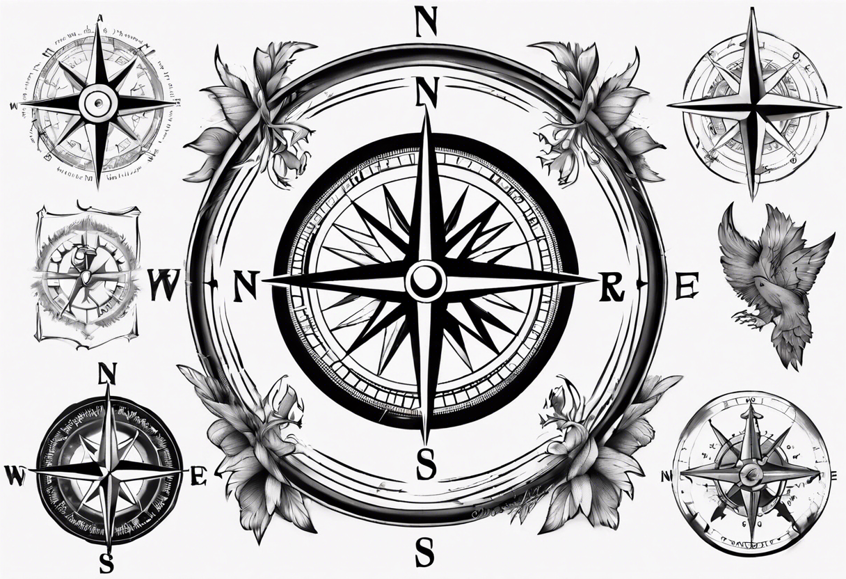 Compass A north R east tattoo idea