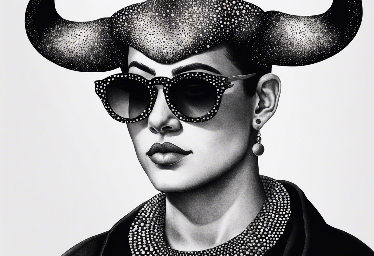 taurus with sunglasses tattoo idea