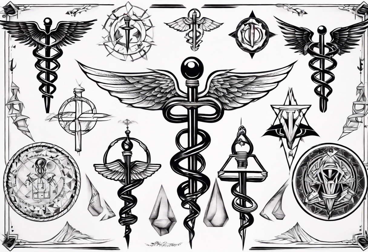 Medical Symbol Tattoo / Medical Symbol / Tribal Medical Symbol / Custom  Tattoos / Free Shipping - Etsy Norway